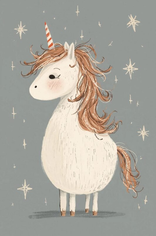 Tableau décoratif Moonlight Unicorn