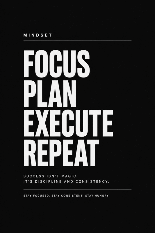 Tableau décoratif Focus Plan Execute